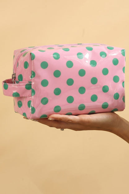 Cider Polka Dot PVC Makeup Bag