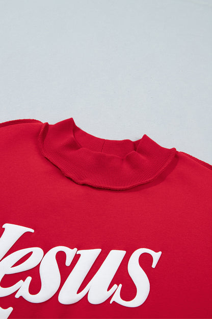 Jesus Saves Mock Neck Sweatshirt