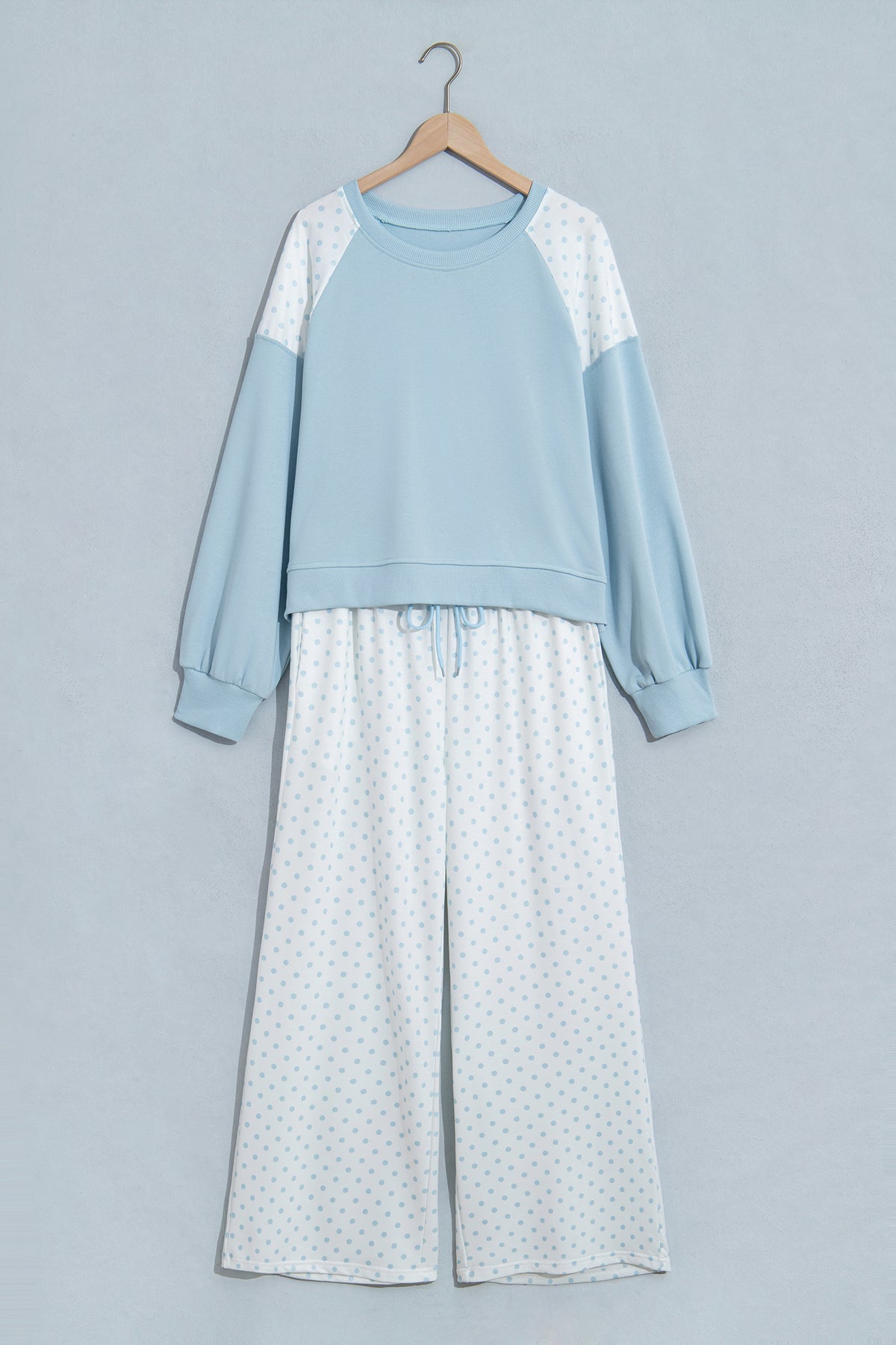 Polka Dot Colorblock Lounge Set