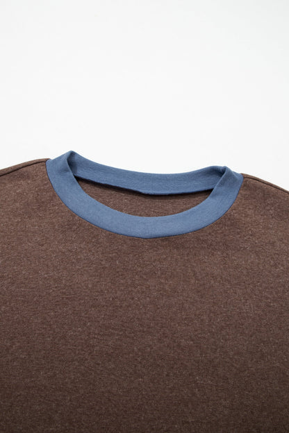 Plus Size Cocoa Colorblock Lounge Set
