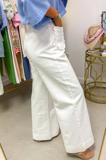 Meadow Lane Scalloped Pocket Jeans