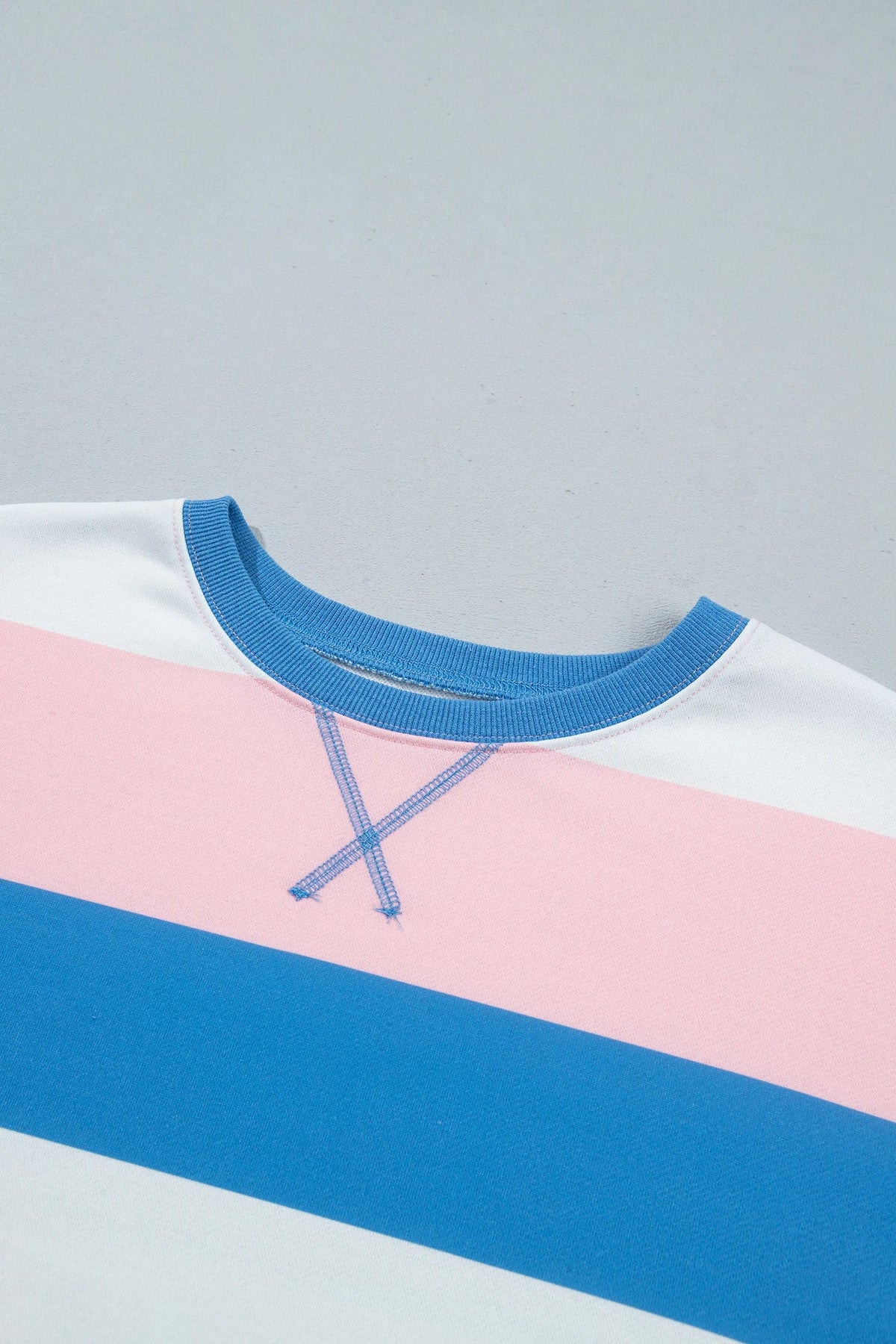 Stripe Colorblock Long Sleeve Oversized Top — product image 4