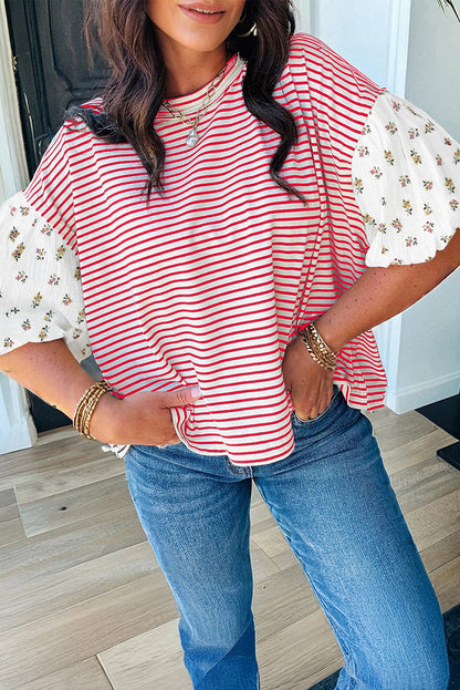 Front Porch Floral Puff Sleeve Top