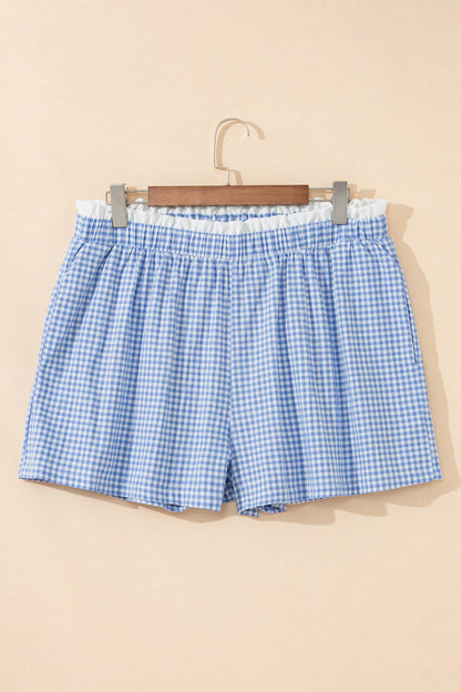 Hay Bale Plaid Plus Size Shorts