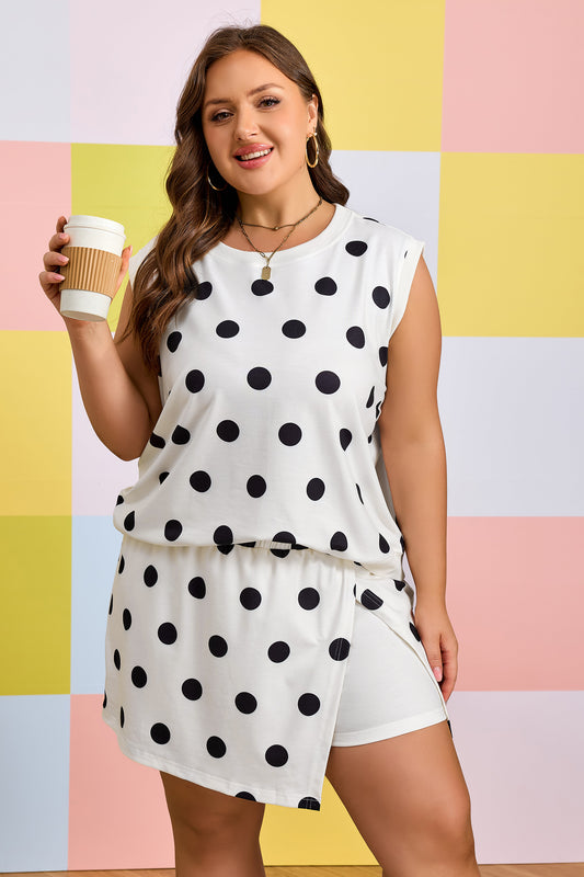 Day Off Plus Size Skort Set