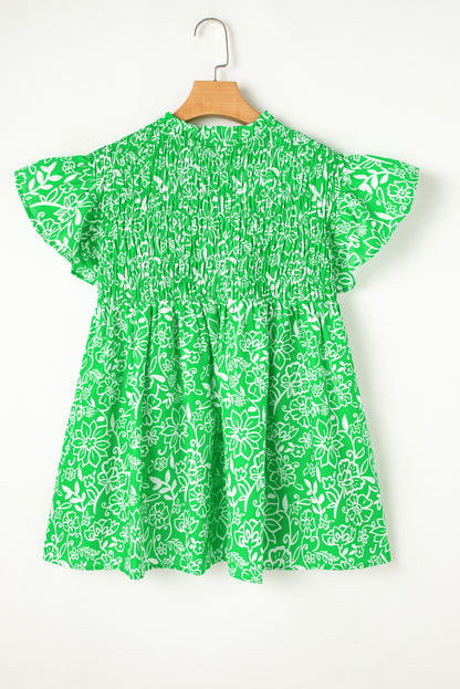 Magnolia Floral Flutter Plus Size Blouse