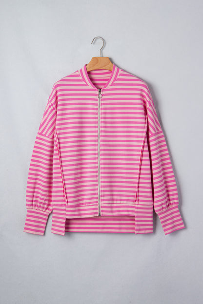 First Frost Stripe Zip Sweatshirt