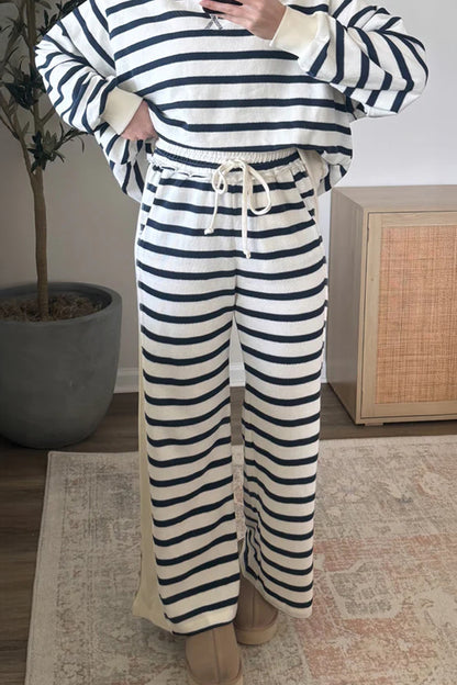 Coastal Stripe Ribbed Pant Set