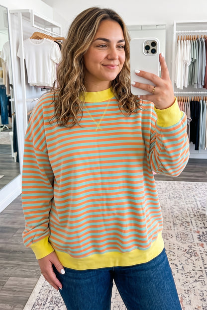 Hearth Stripe Plus Size Sweatshirt