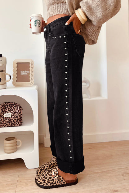 Canyon Studded Straight Leg Jeans