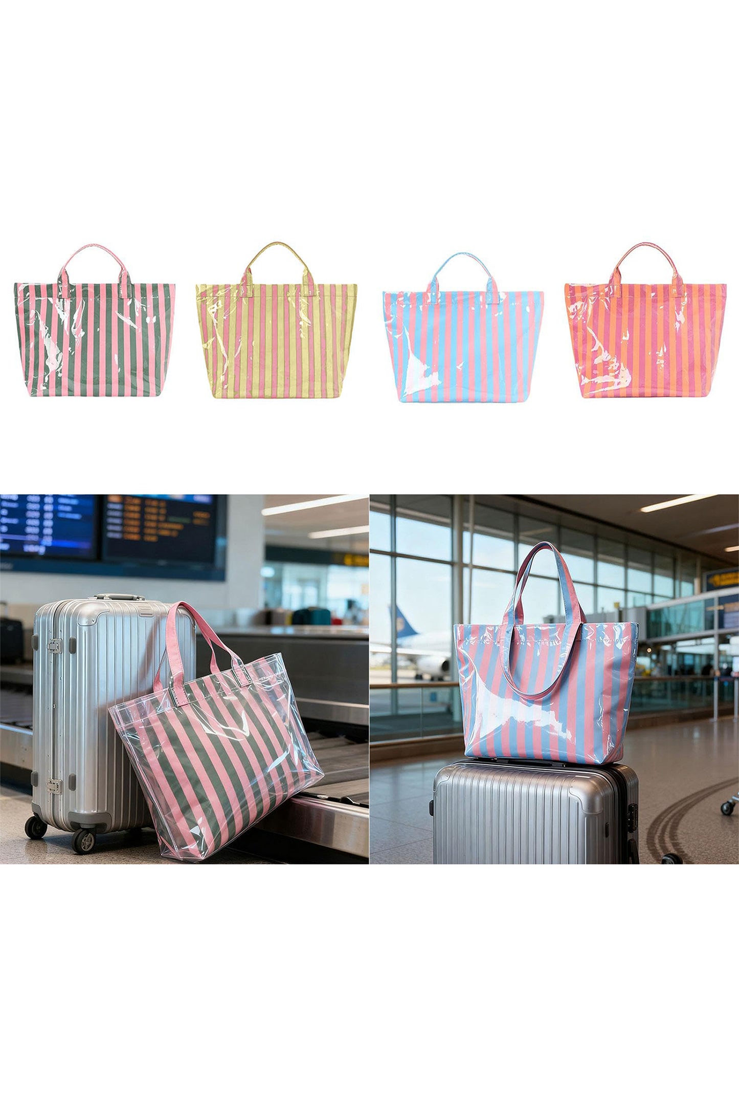 Boardwalk Striped Vinyl Tote