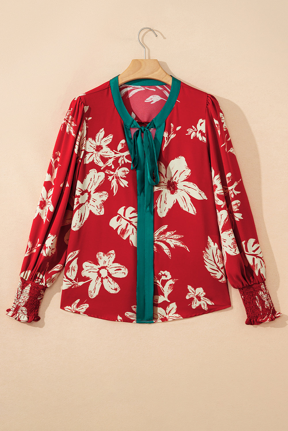 Magnolia Tied Neck Floral Blouse