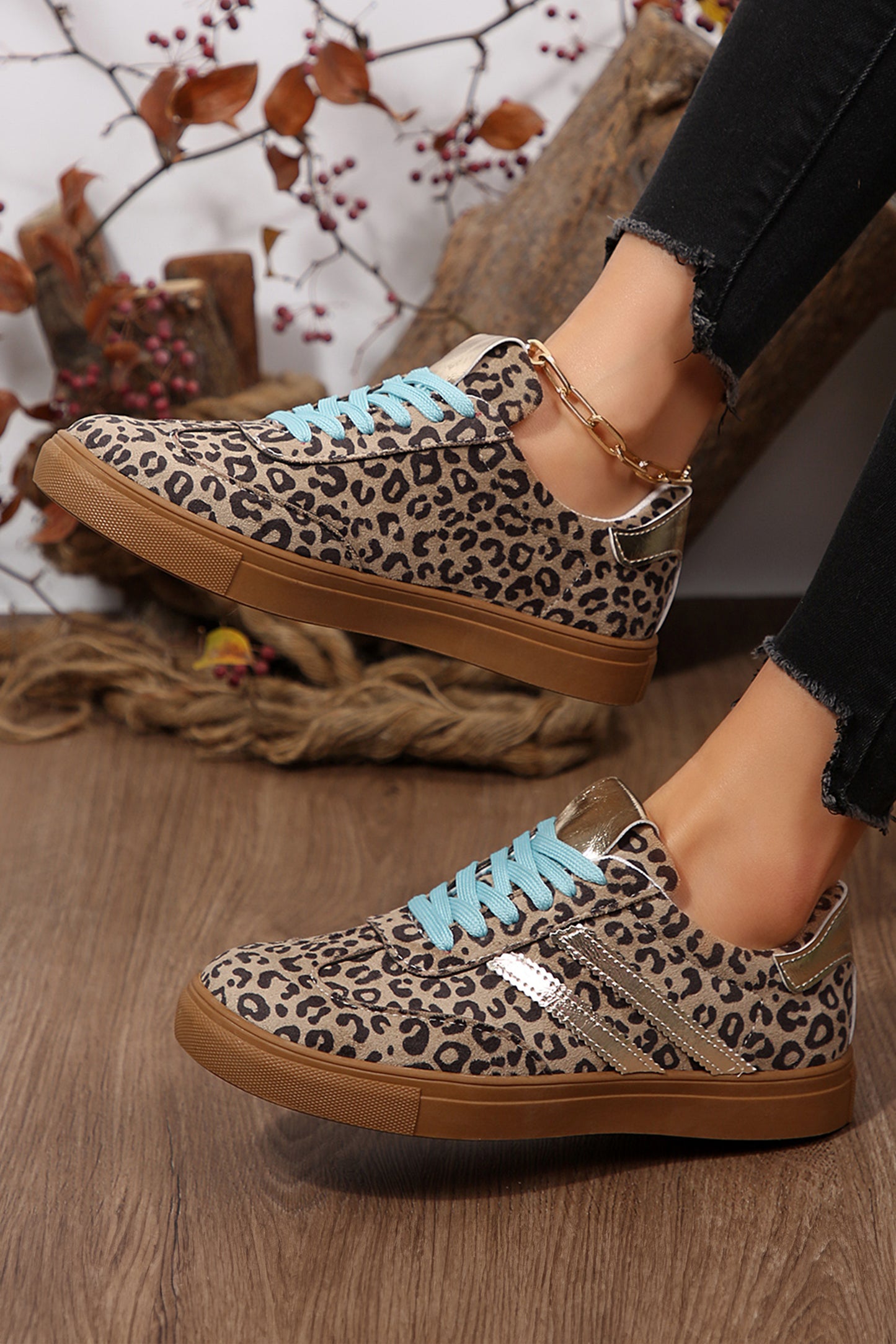 Wild Card Leopard Faux Suede Sneakers