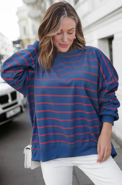 Overlap Drop-Shoulder Sweatshirt