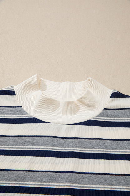 Seaside Stripe Ribbed Sweatshirt