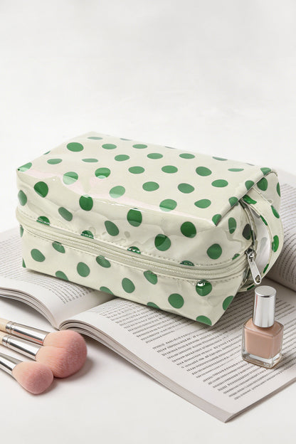 Cider Polka Dot PVC Makeup Bag