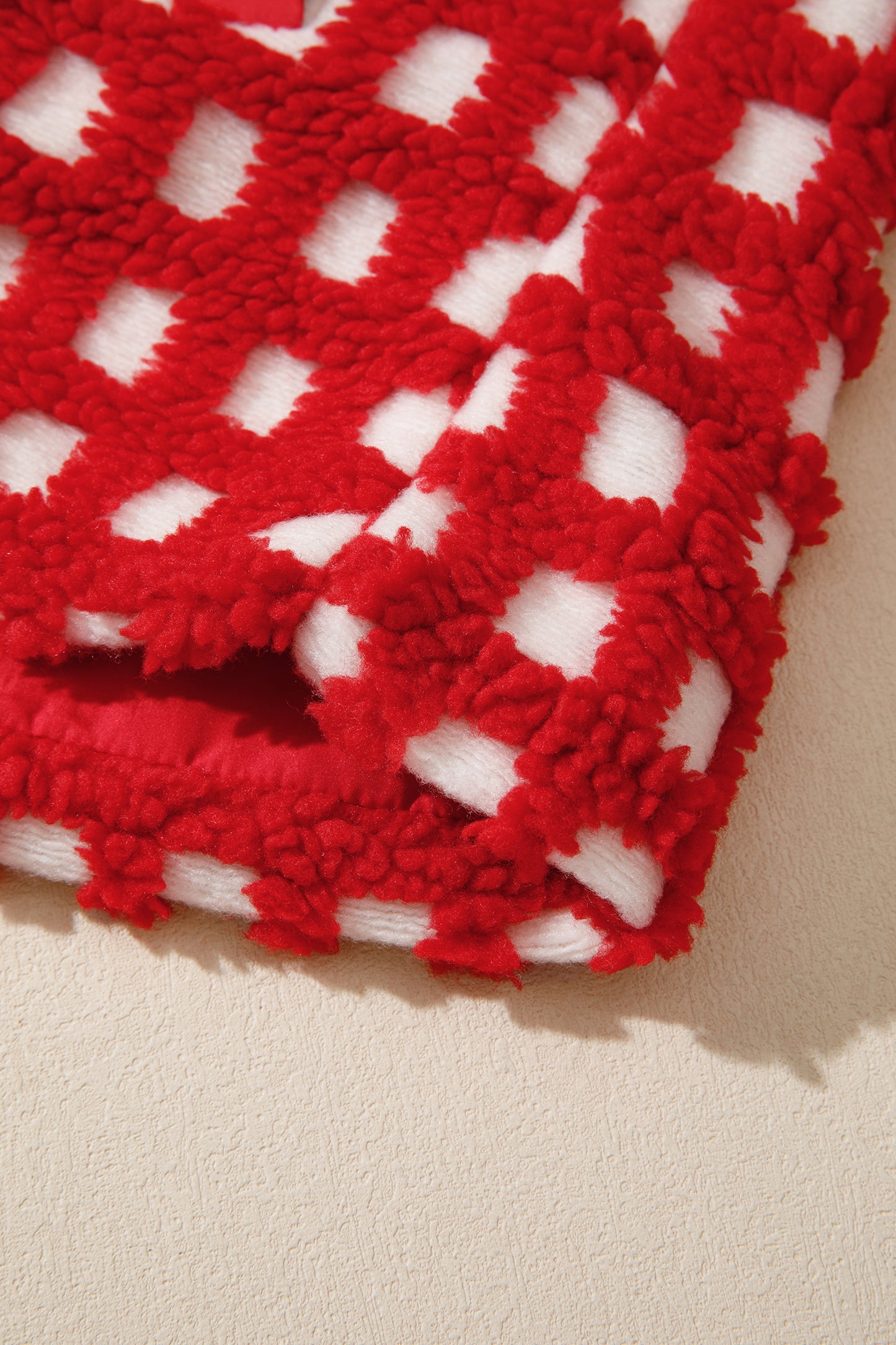 Red Pine Plaid Sherpa Jacket