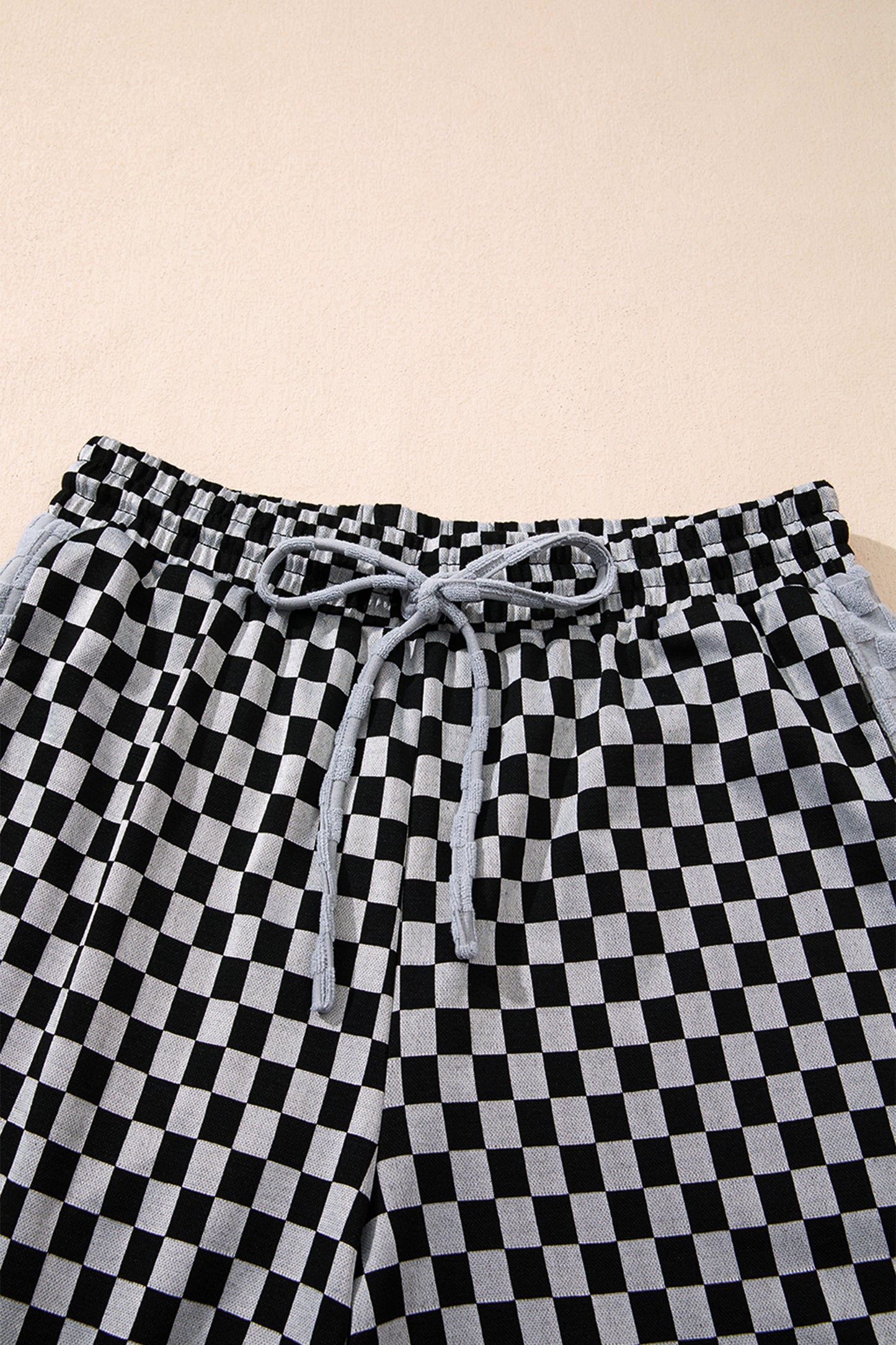 Retro Ride Checkerboard Wide Leg Pants
