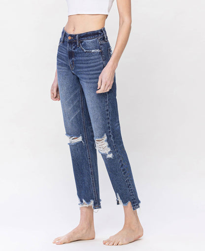 High Rise Relaxed Straight Jeans