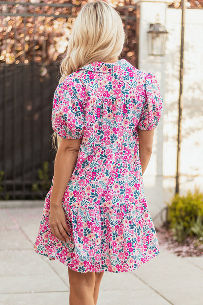 Sunday Stroll Floral Puff Sleeve Dress