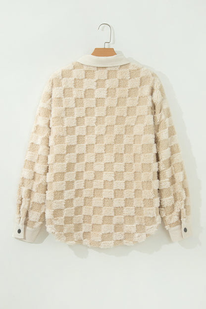 Plaid Sherpa Corduroy Shacket