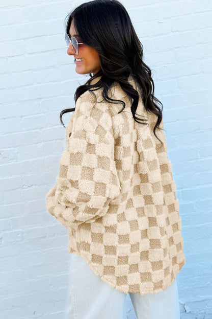 Plaid Sherpa Corduroy Shacket