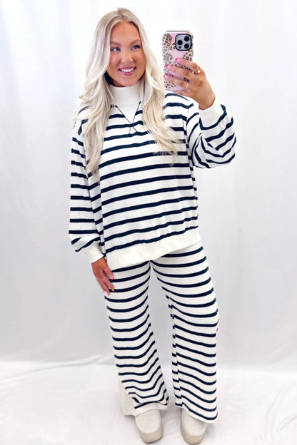 Coastal Stripe Ribbed Pant Set
