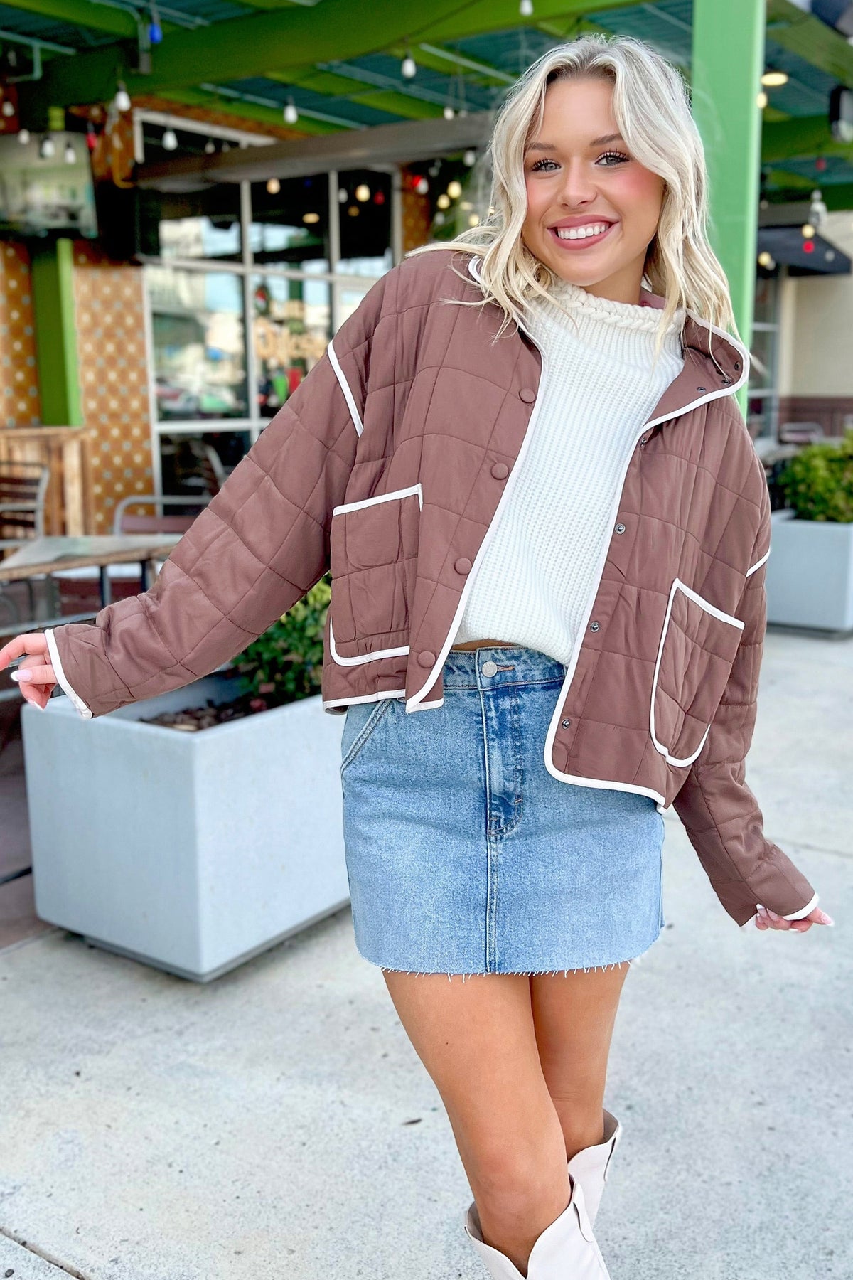 Rosewood Quilted Pocket Jacket