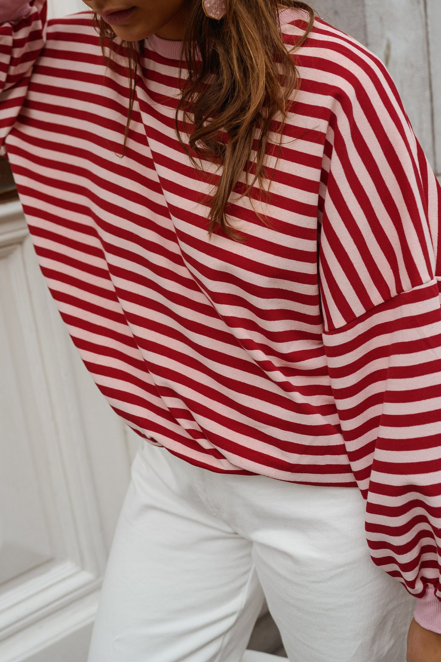 Pep Rally Stripe Open-Back Top