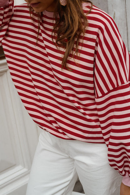 Pep Rally Stripe Open-Back Top