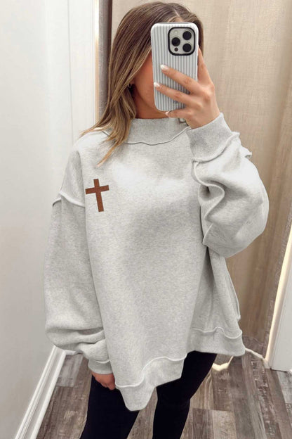 Reversible Faith Mock Neck Sweatshirt