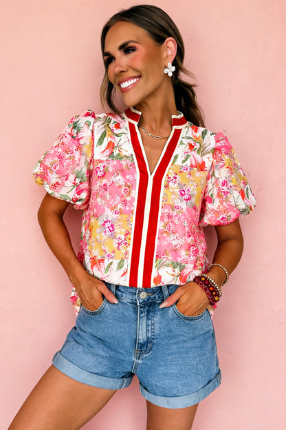 Magnolia Collared Floral Blouse