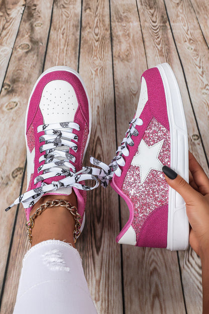 Starlight Glitter Star Lace-Up Shoes