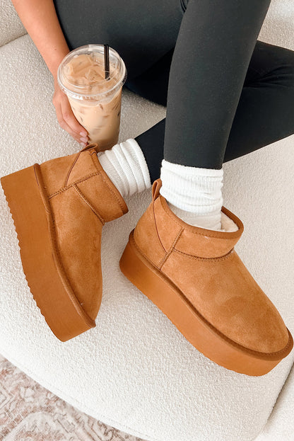 Frostline Faux Fur Suede Snow Boots