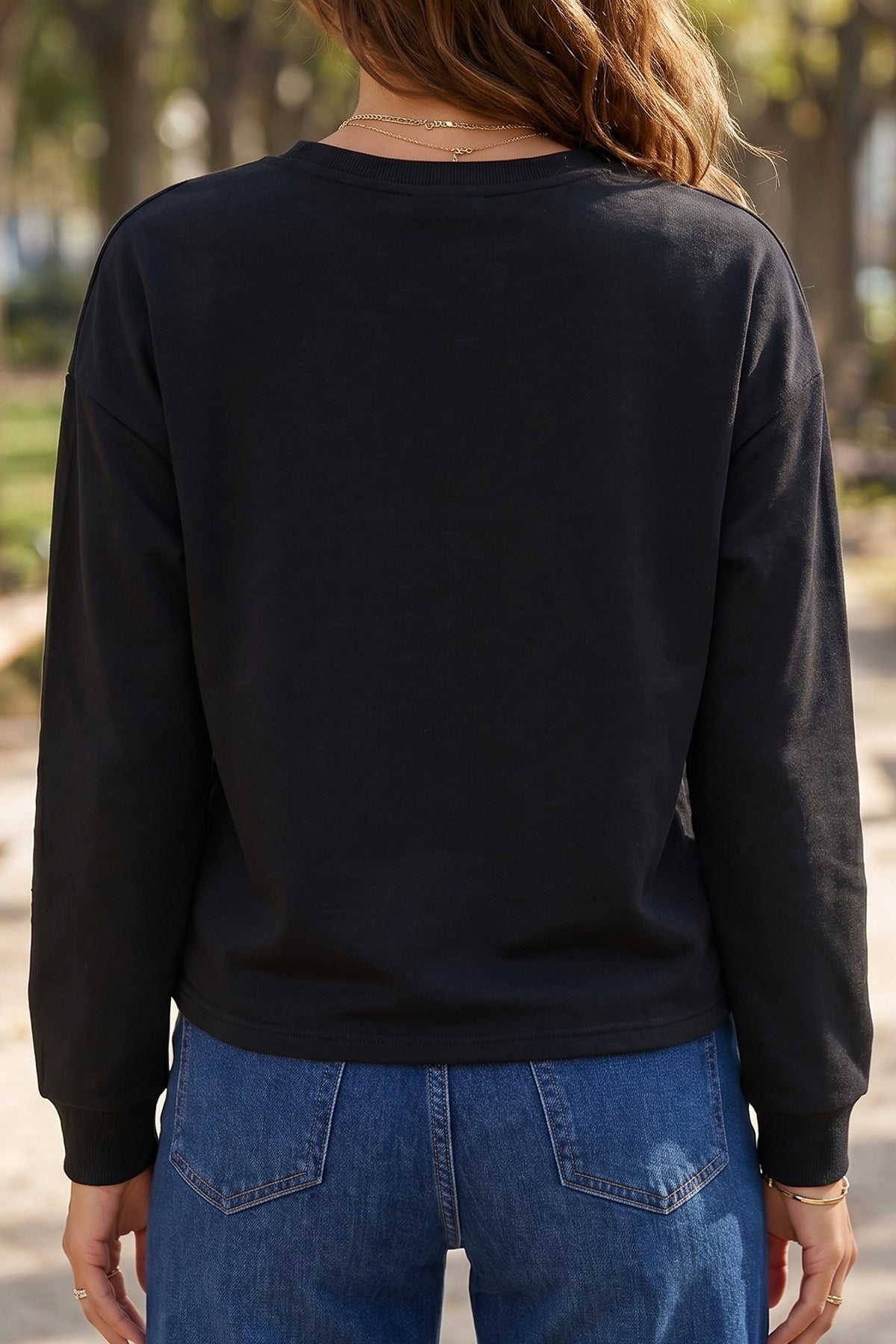 Essential Drop-Shoulder Long Sleeve Top