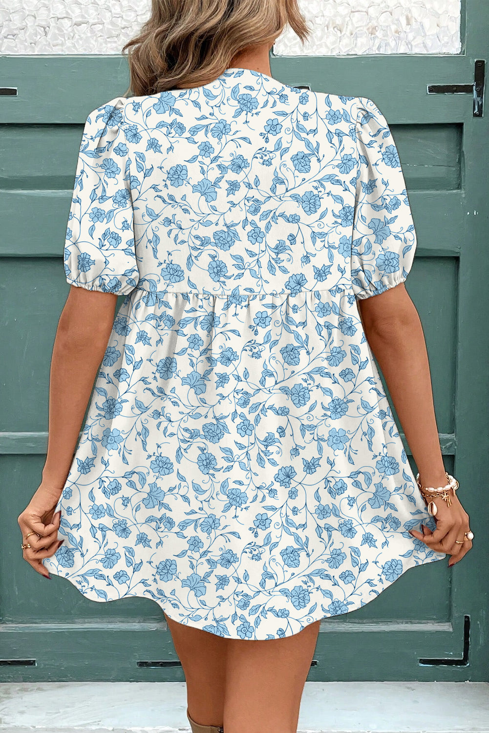 Bluebell Floral Bow Mini Dress