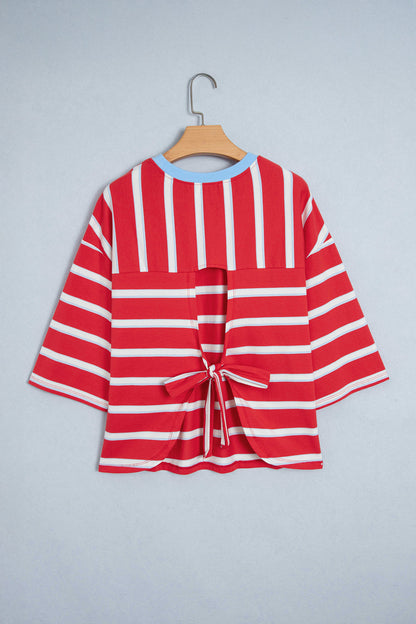 Riverbend Striped Tie-Back Tee