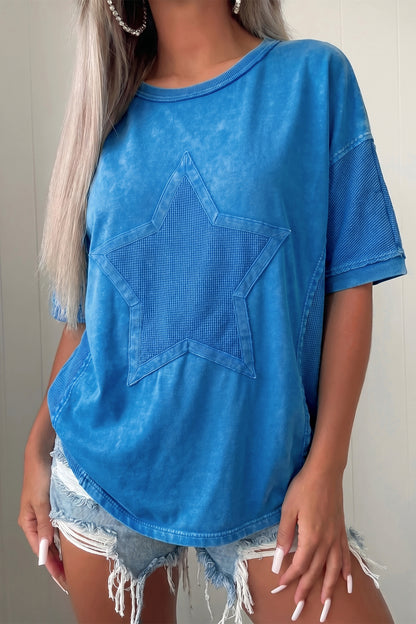 Stardust Mineral Wash Mesh Tee