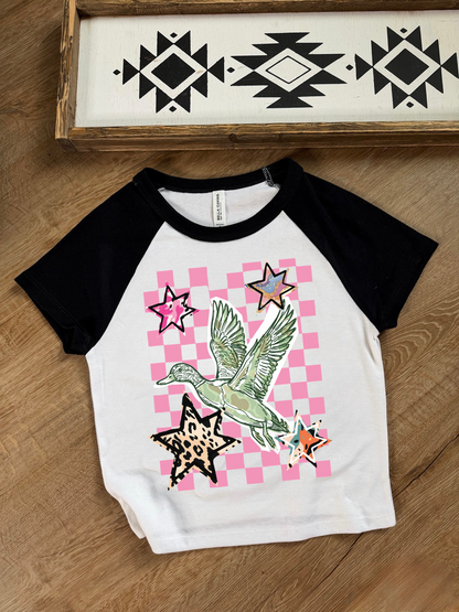 Pink Skies & Duck Vibes Baby Tee