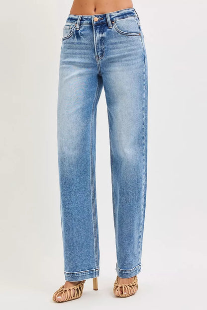 RISEN High Rise Wide Baggy Jeans