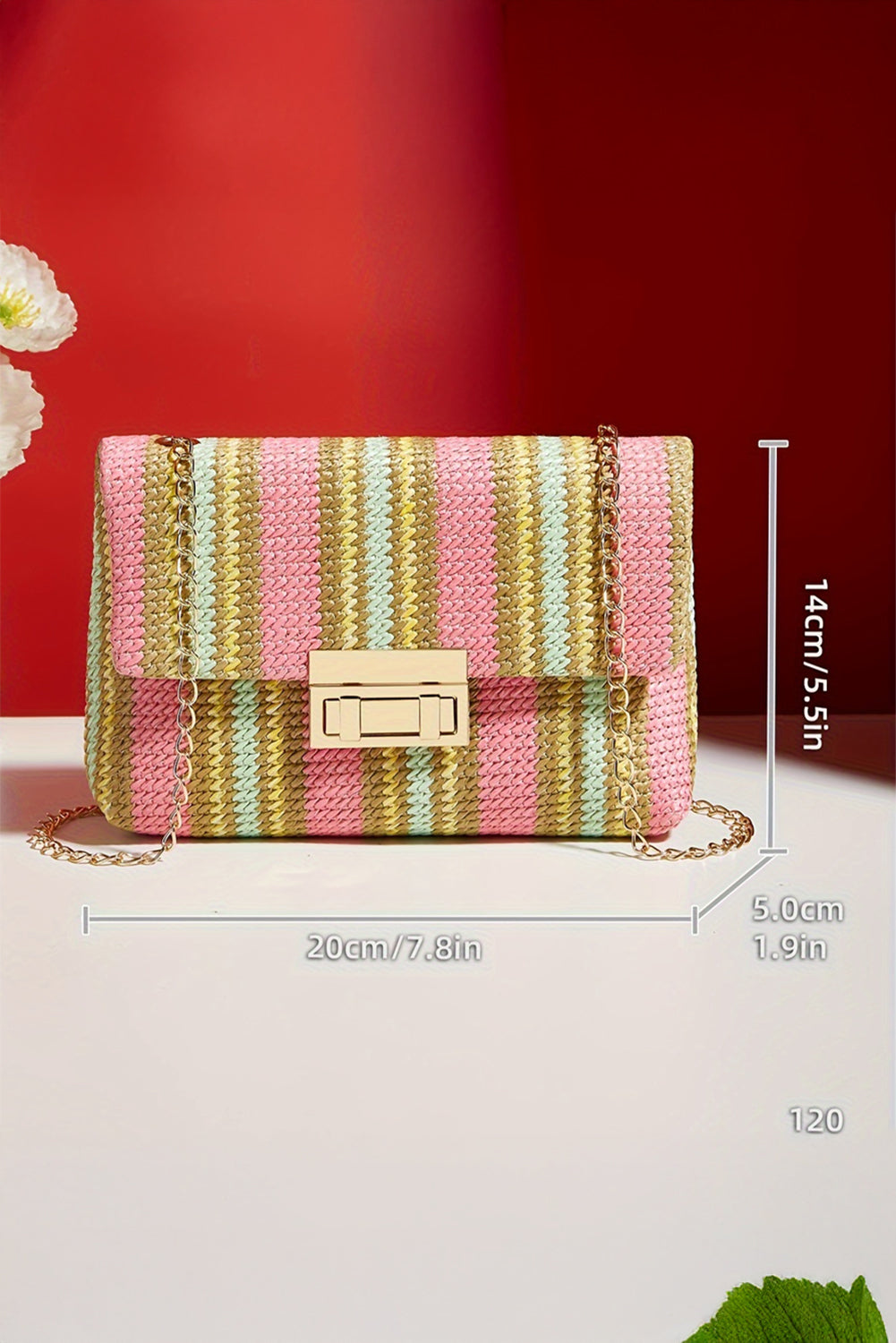 Sundown Woven Chain Strap Bag