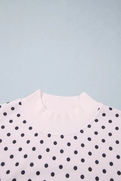 Polka Dot Mock-Neck Sweatshirt — product image 4