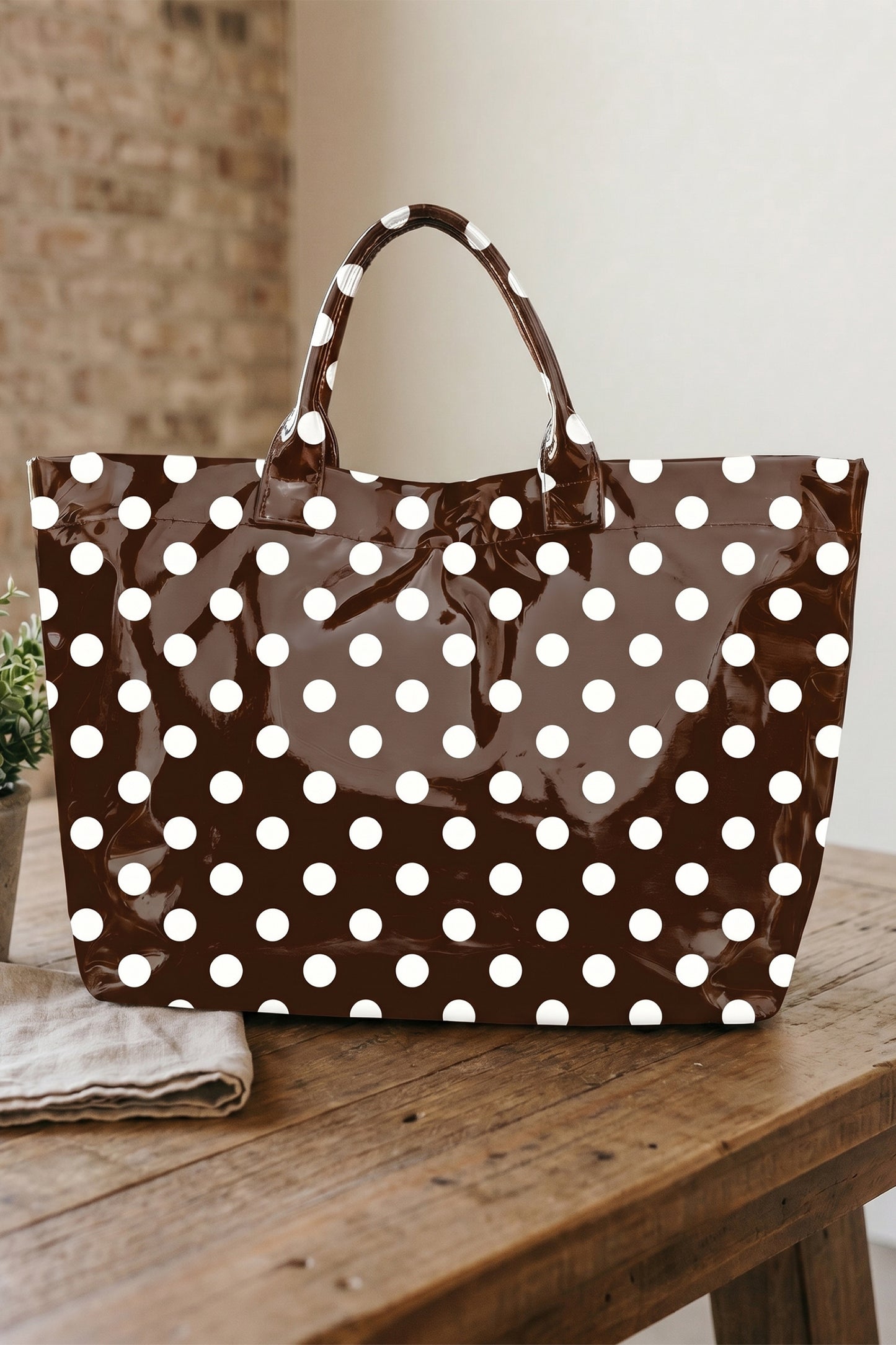 Field Day Polka Dot Vinyl Tote