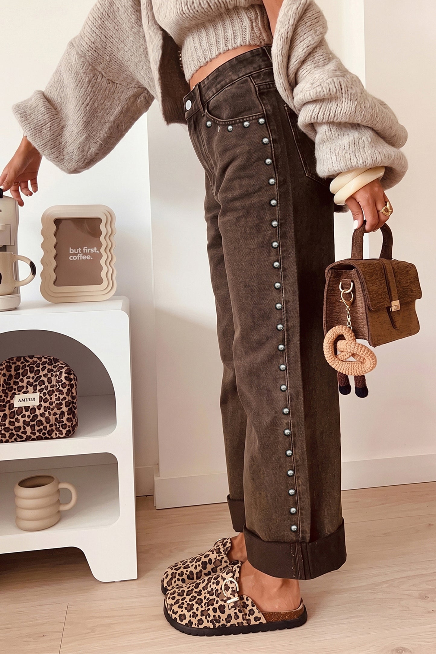 Canyon Studded Straight Leg Jeans