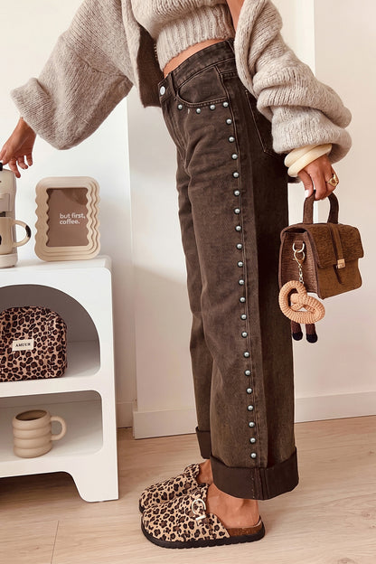 Canyon Studded Straight Leg Jeans