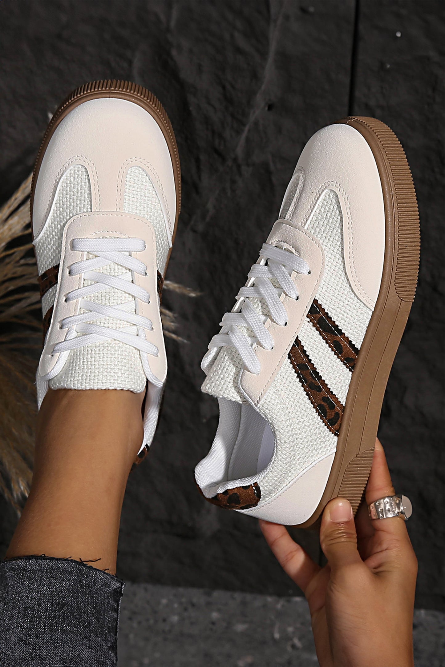 Wild Spot Woven Leopard Sneakers