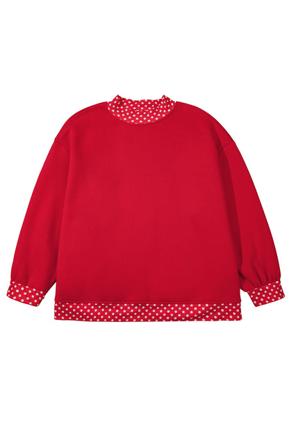 Field Day Polka Dot Plus Size Sweatshirt