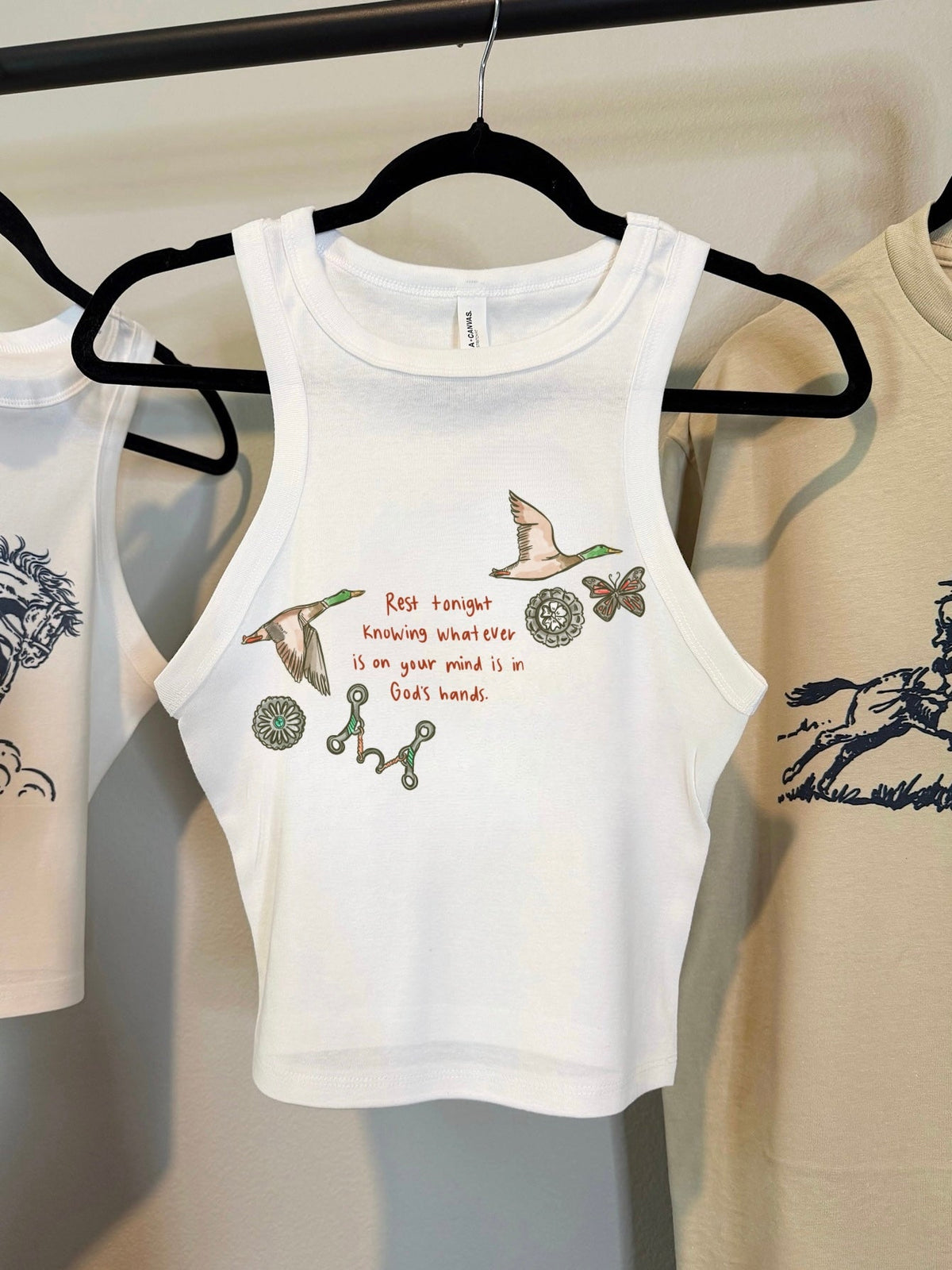In God’s Hands Cropped Tank