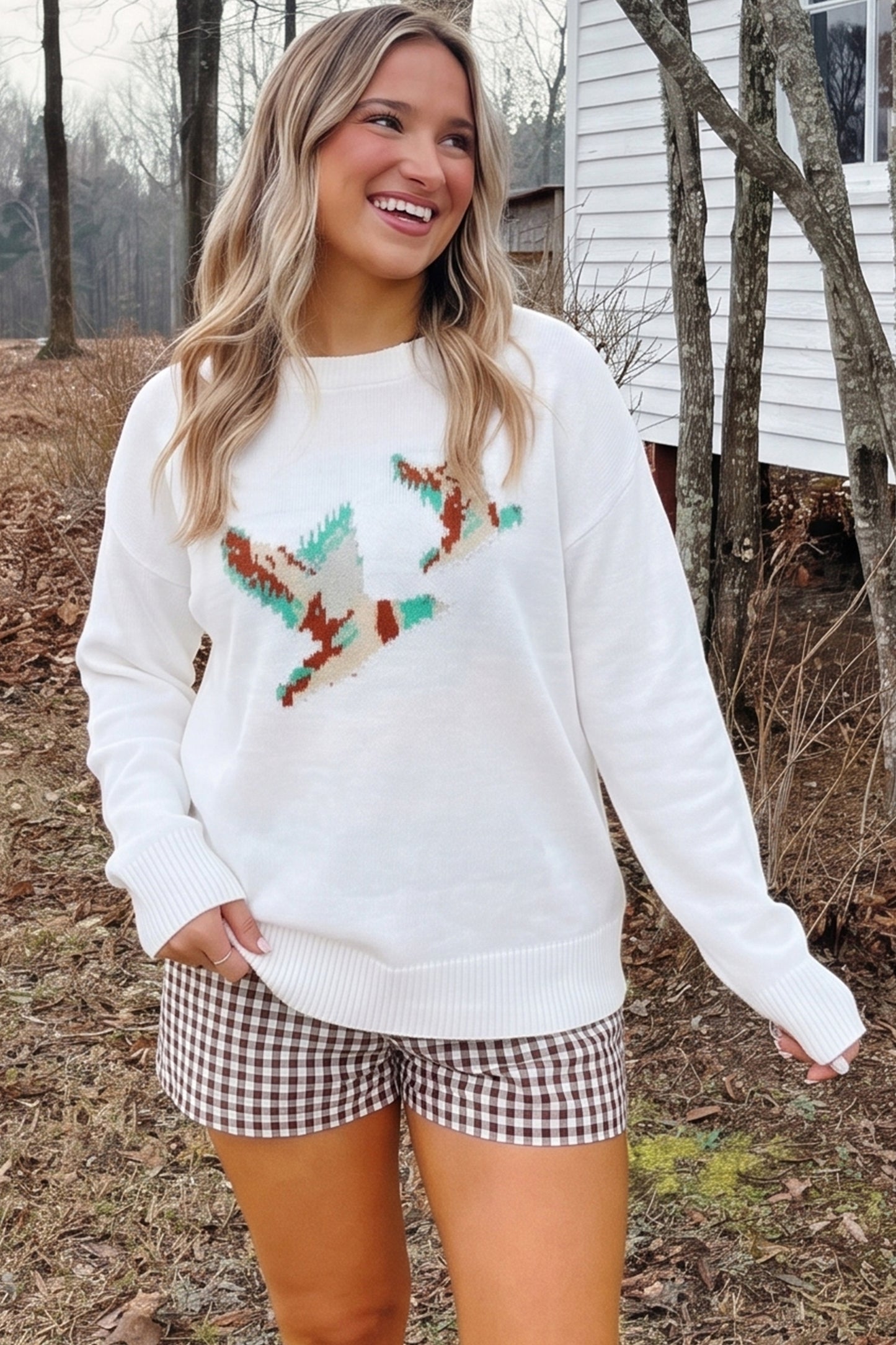 Mallard Drop Shoulder Knit Sweater