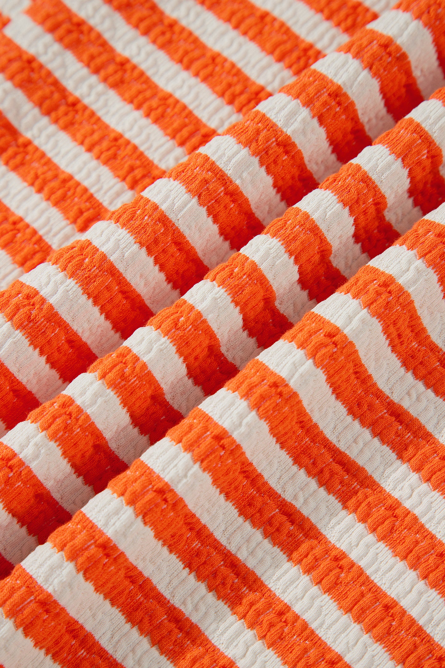 Harvest Stripe Textured Mock Neck Top